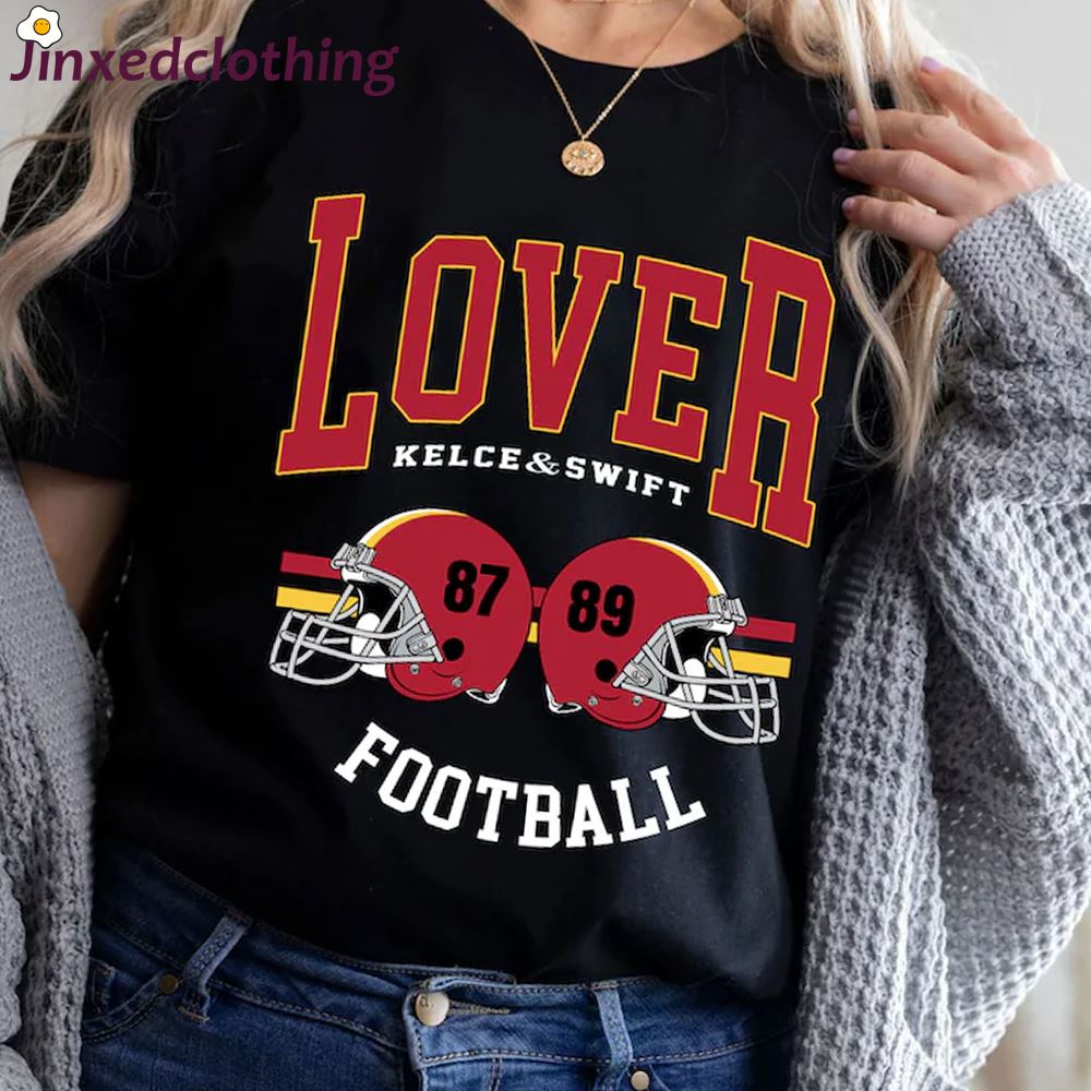 Official Lover Kelce And Swift 87 89 Football Travis Kelce Swifties Football Shirt 